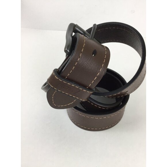 Genuine Dickies Brand Men’s Brown Leather Belt Size 36 Double Stitched EUC - Picture 6 of 6